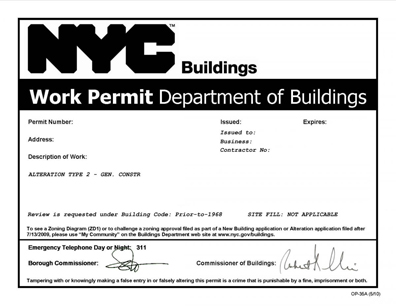 Brooklyn  CERTIFICATE O FOCCUPANCY